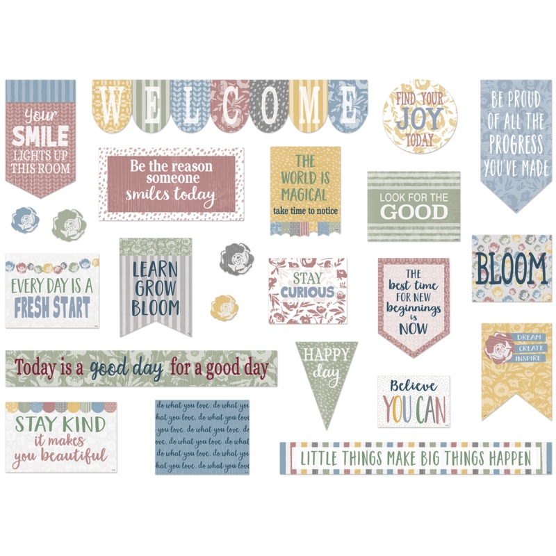 Classroom Cottage Welcome Mini Bulletin Board Set