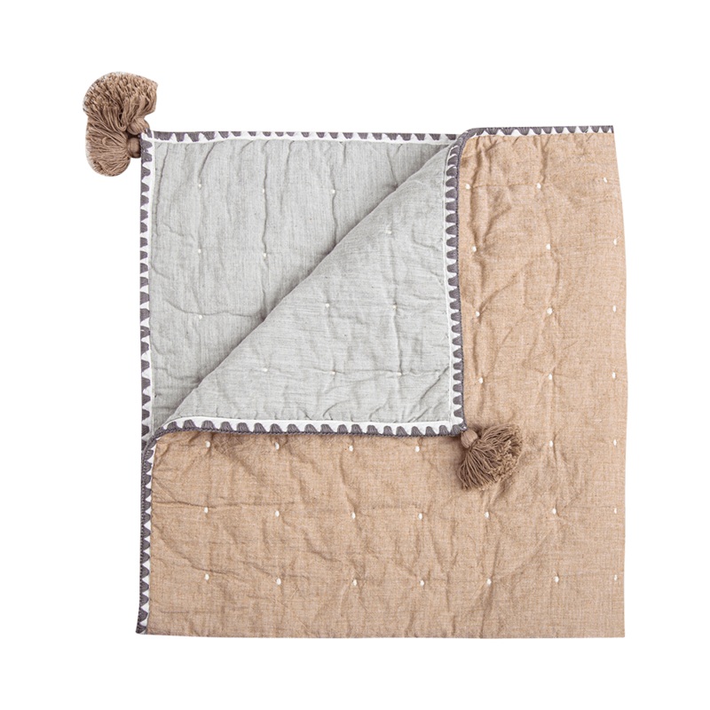 Crane Ezra Copper Quilted blanket