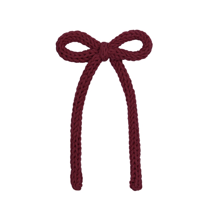 Crochet Bow – Wine Sash Clip