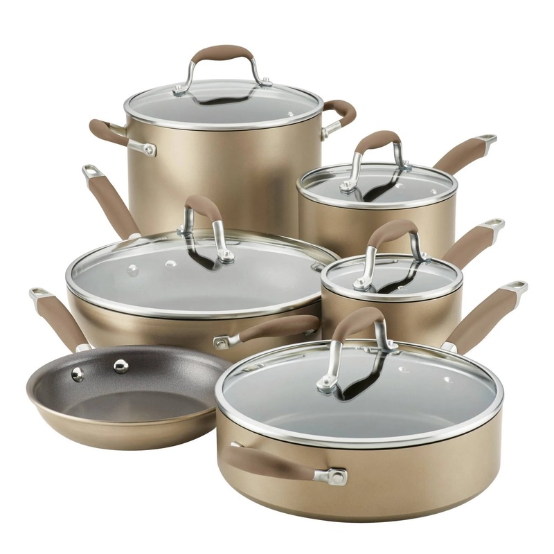 11pc Hard Anodized Nonstick Cookware Set