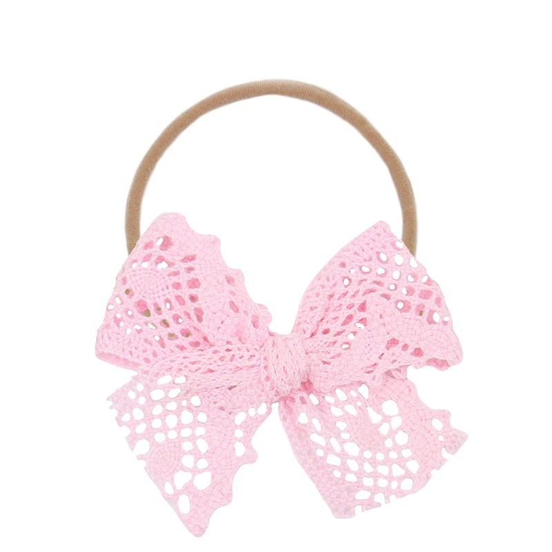 Lace Bow – Bubblegum Crochet Headband