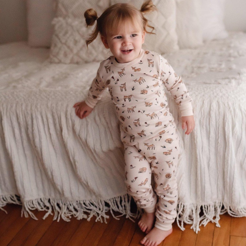 Lovedbaby – Organic Long Sleeve Pajama Set – Doe-a-Deer