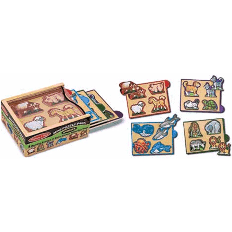 Melissa & Doug Animals Mini-Puzzle-Pack