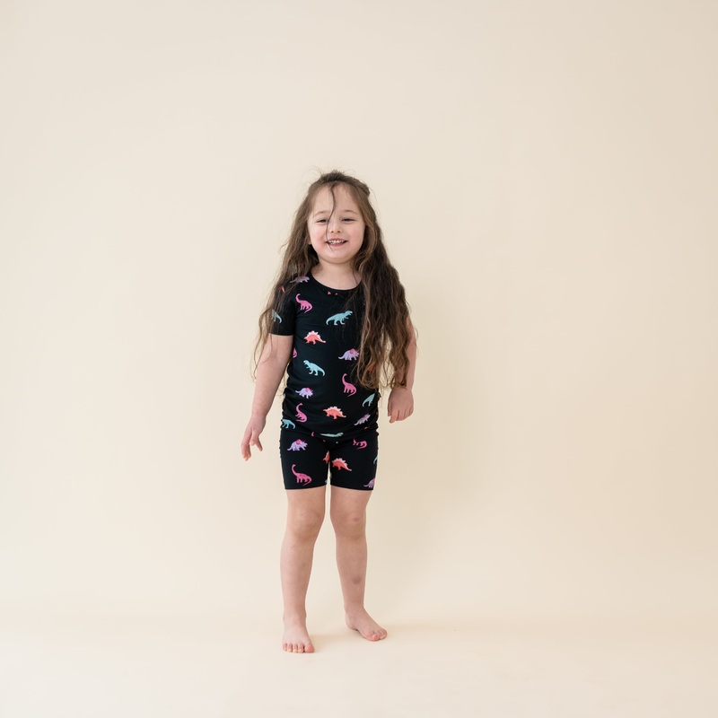Short Sleeve Pajamas in Midnight Roar