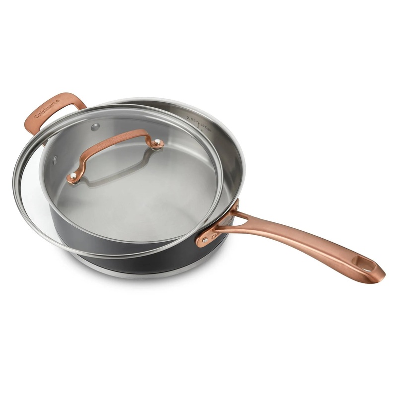 3.5qt Saute Pan with Cover and Helper Handle-Matte Black Stainless (See Description)