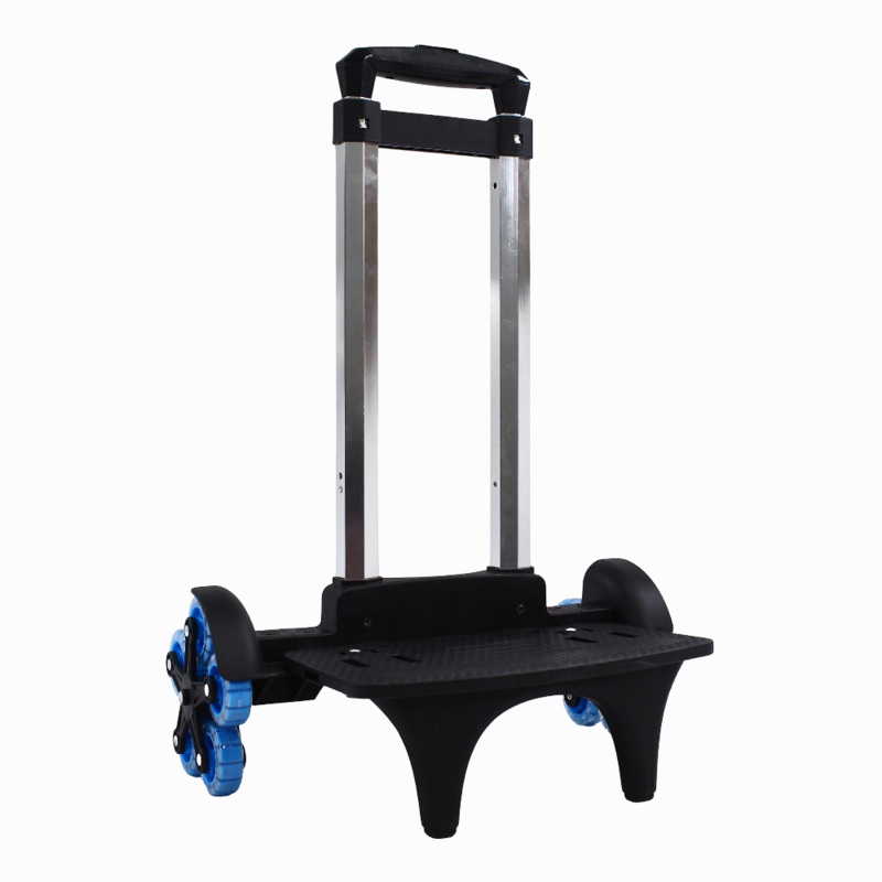 Foldable School Trolley Cart  Fits 18.5 / 20 Inch Bags Blue 5 Wheel