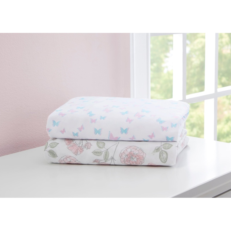 Garden Party Fitted Crib Sheets – 2 Pack