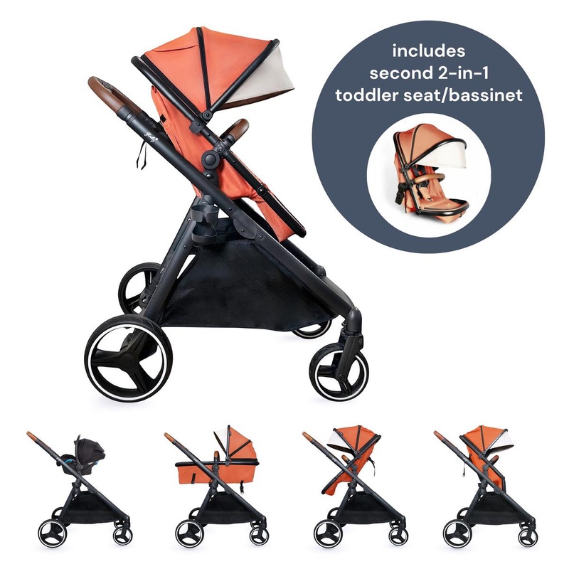 Gladly Family Piper Double Stroller Bundle – Sedona