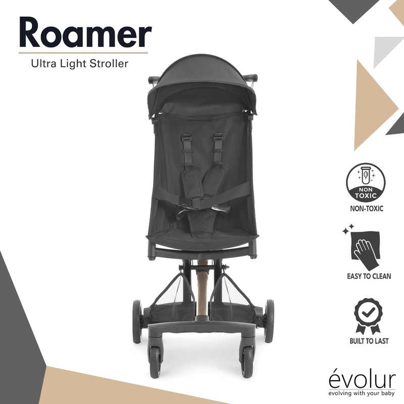 Roamer Ultra Light Stroller – Gold/Black
