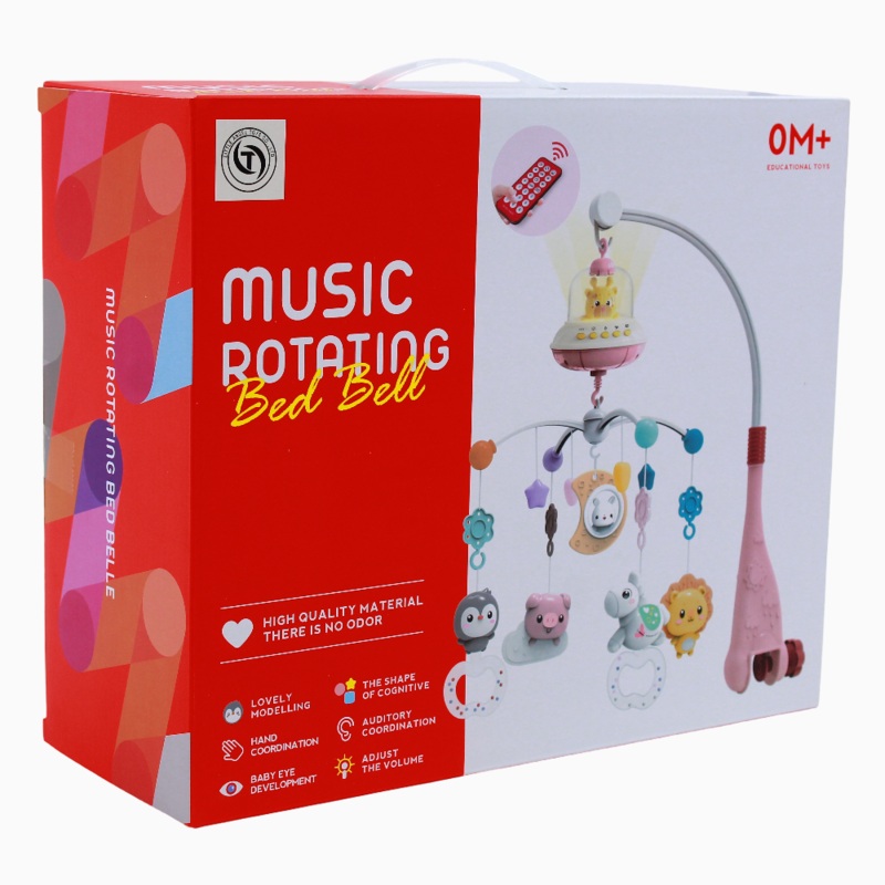 Baby Music Rotating Bed Bell with Remote Control – Blue