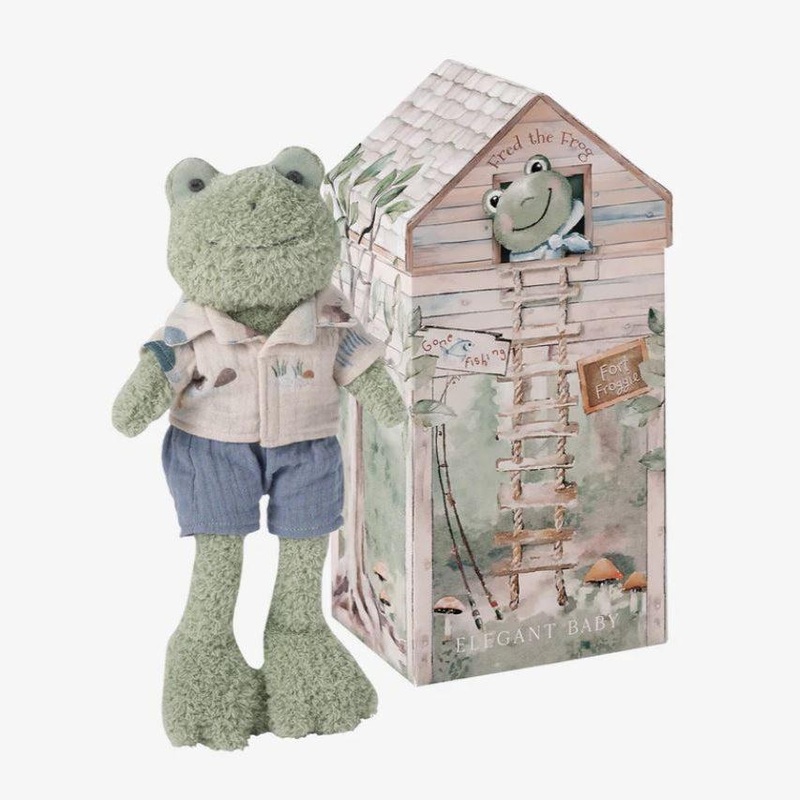 Elegant Baby – Boxed Plush Toy – Pond Frog