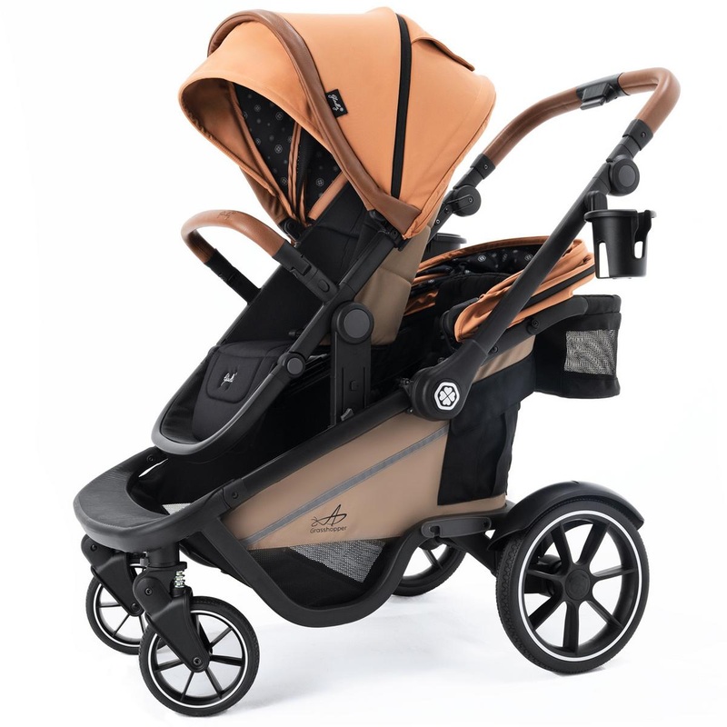 Gladly Family Grasshopper 8-in-1 Single-to-Double Stroller – Canyon