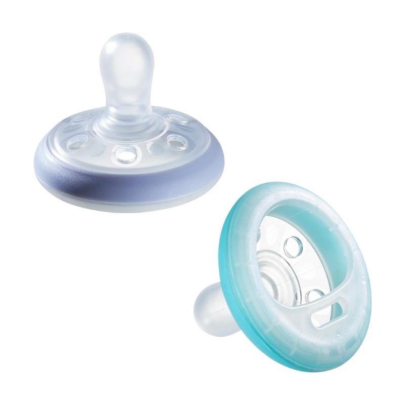 Glow in the Dark Breast-Like Pacifiers 6-18 Months – 2 Pack