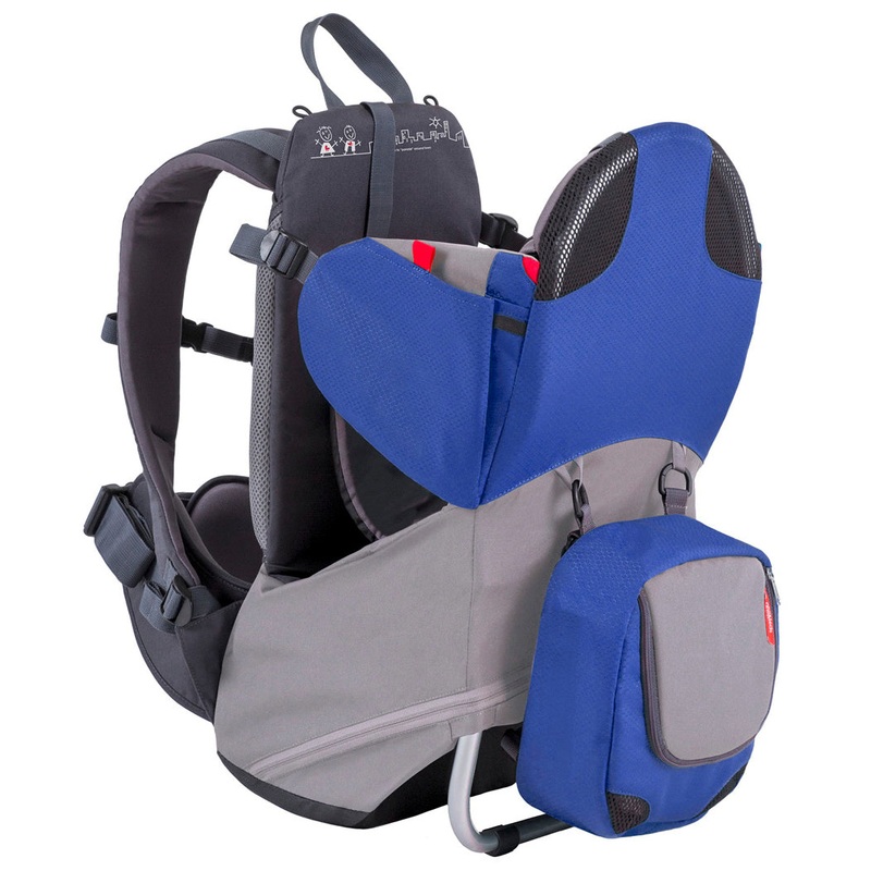 Phil & Teds Parade Backpack Diaper Bag Baby Carrier – Blue / Grey
