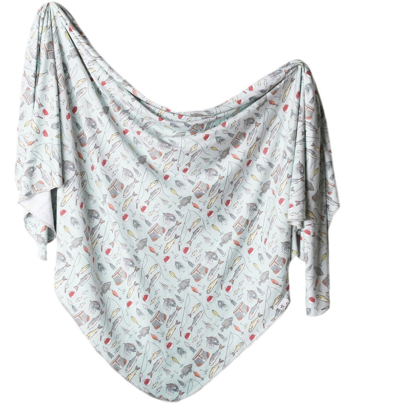 Copper Pearl Knit Swaddle Blanket | Trout