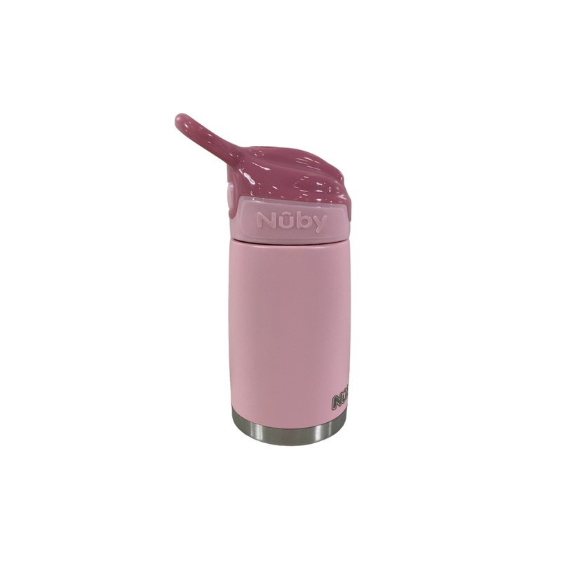 Nuby Thirsty Kids Water Bottle, Pink, Reflex