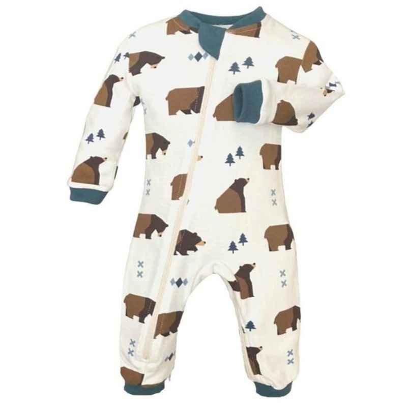 Patterned Organic Footless Sleepers