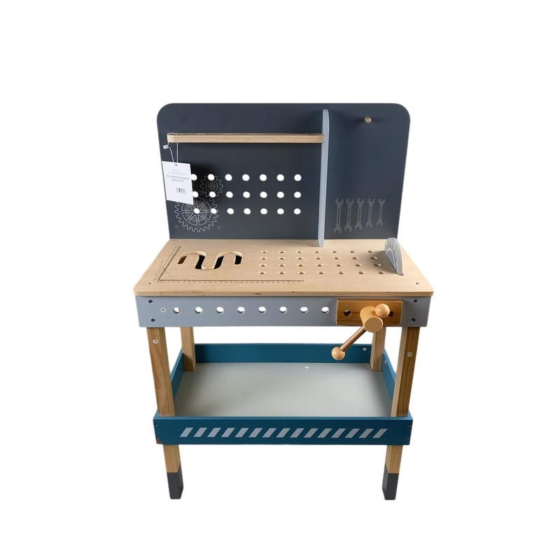 Robud Wooden Tool Workbench, Teal/Grey