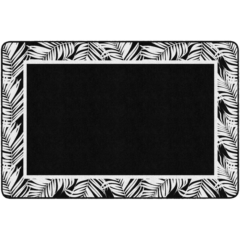 Simply Stylish Black & White Greenery Border
