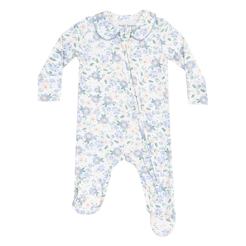 ADR Peter Pan 2 Way Zipper Footie Baby Veronical Floral