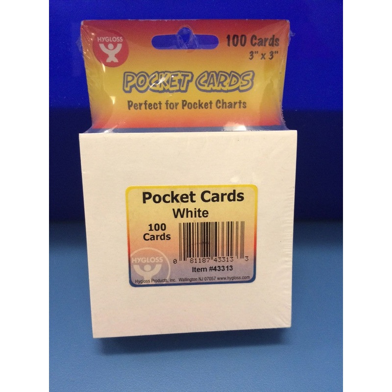 White Pocket Cards – 3″ x 3″