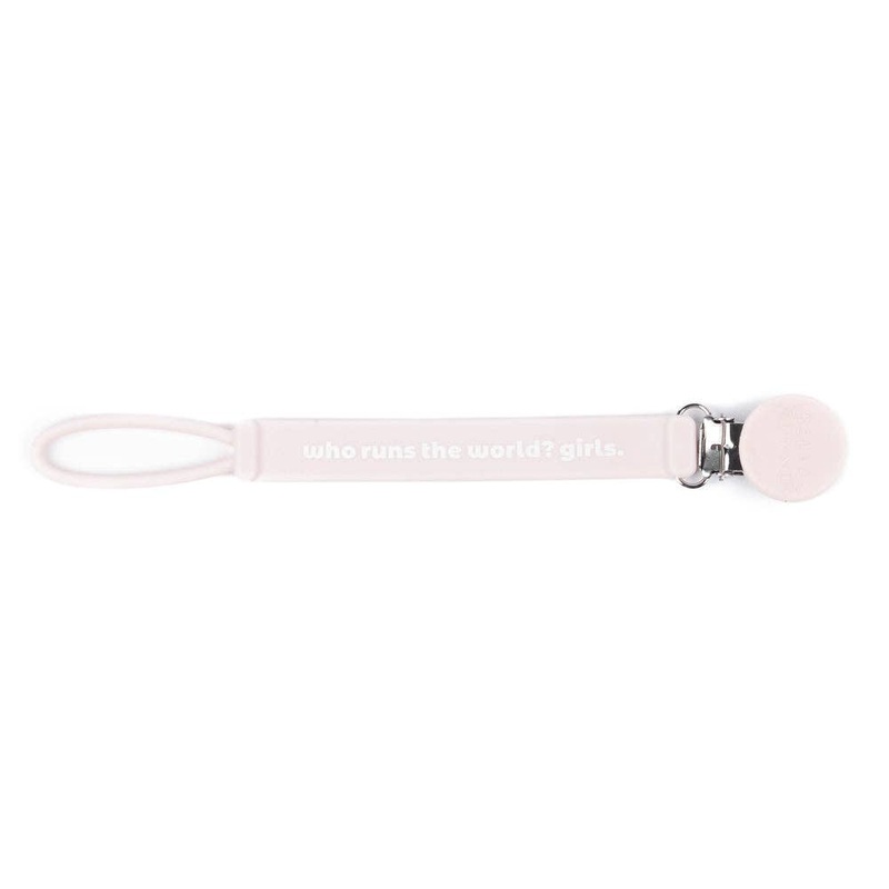 Bella Tunno Who Runs the World Pacifier Clip