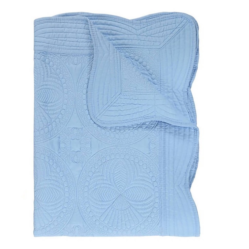 Monogram Quilt – Baby Blue