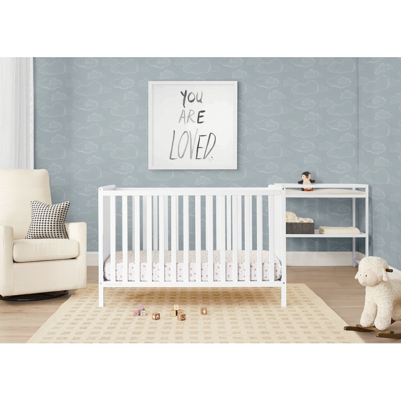 Ruby 6-in-1 Convertible Crib & Changing Table 2-Piece Set