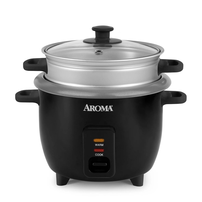 6 Cup Rice Cooker with Outer Steam Tray