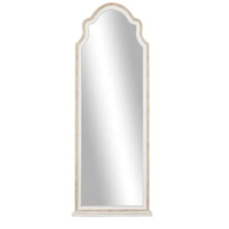 Country Cottage Wood Wall Mirror – Brown