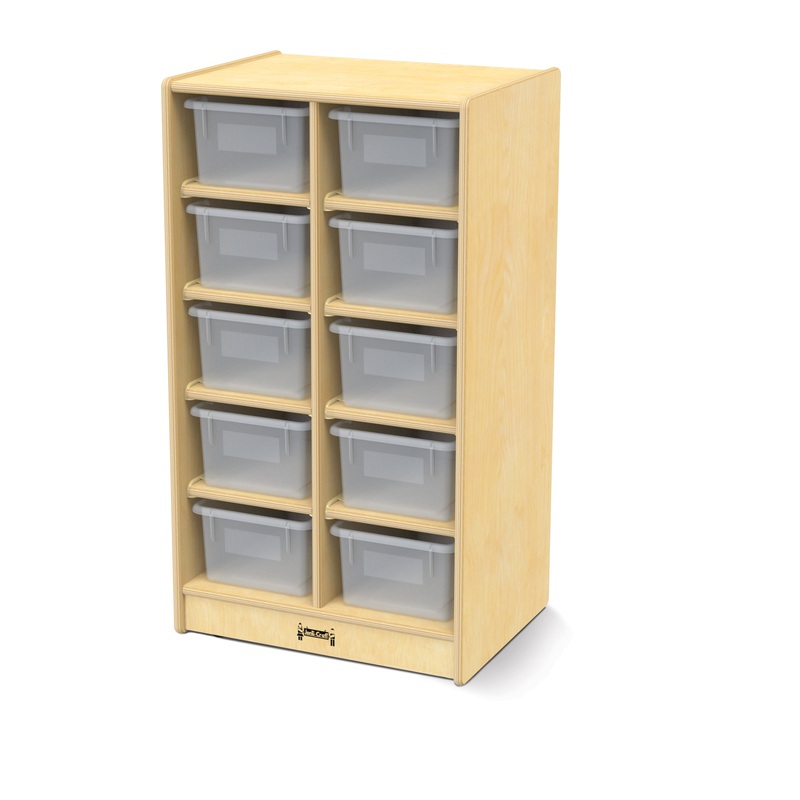 Jonti-Craft 10 Cubbie-Tray Mobile Unit – with Clear Trays