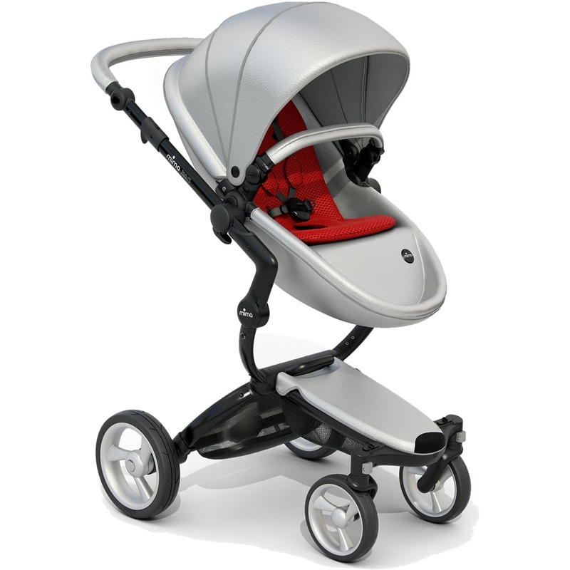 Mima Xari Complete Stroller, Black – Argento / Ruby Red
