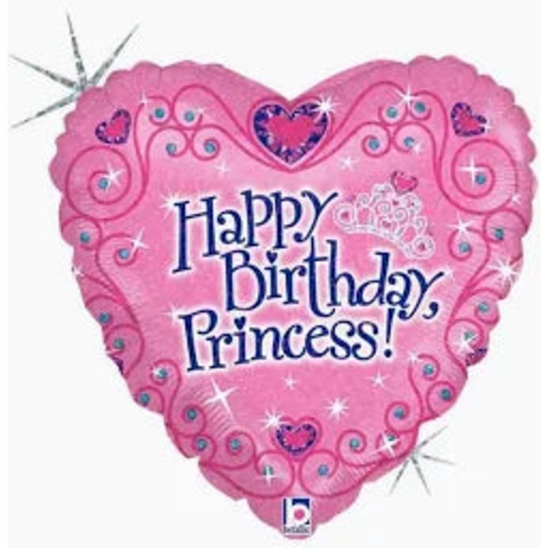 18″ Happy B-Day Princess (with helium)