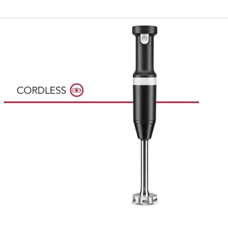 Cordless Variable Speed Hand Blender – Stylish Matte Black Finish