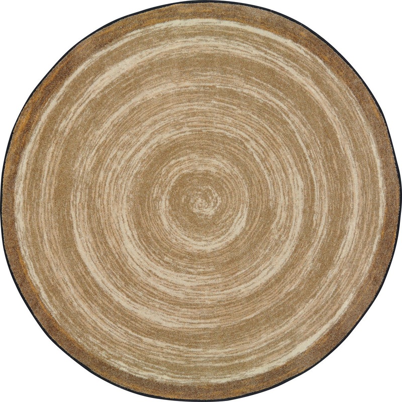 Feeling Natural 5’4″ Round area rug in color Sand