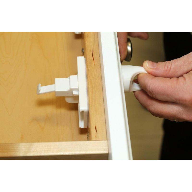 Qdos Adhesive Magnet Lock – US- White (4 Pack)