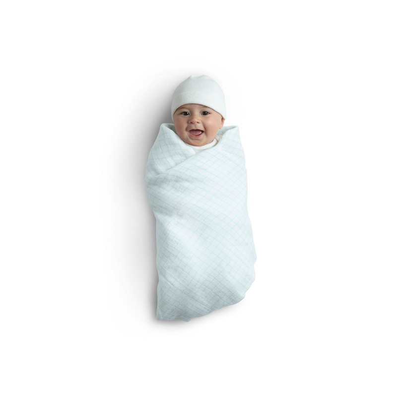 100% Cotton Muslin Baby Receiving Blankets – 4 Pack