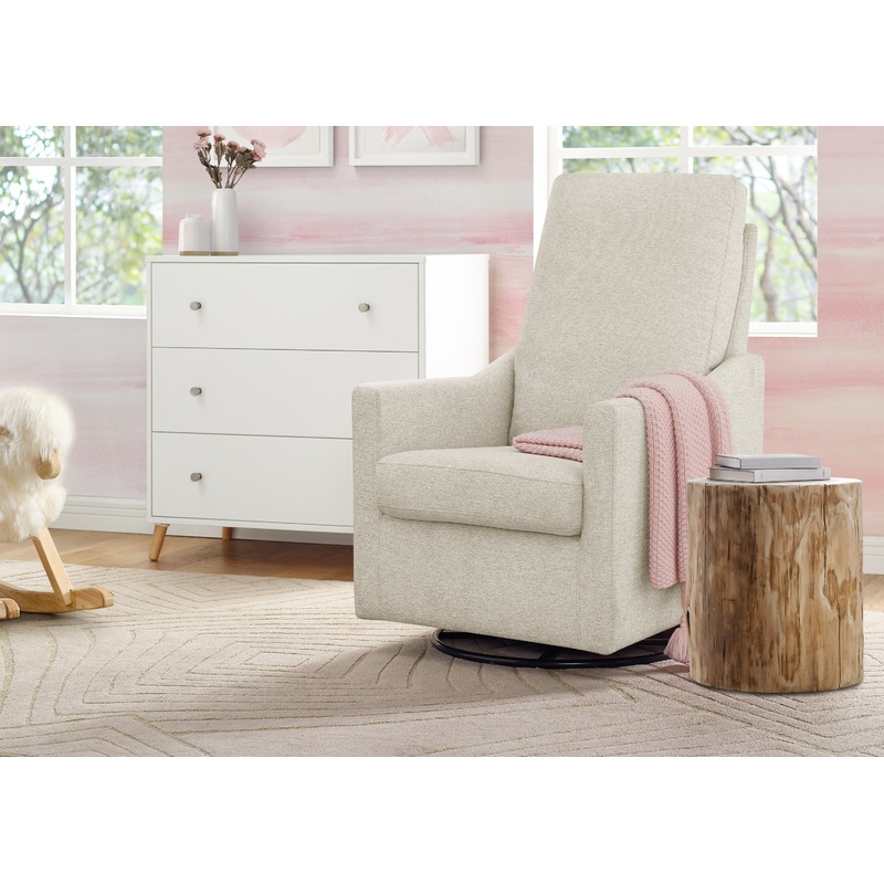 Andie Nursery Glider Swivel Chair with Stain-Resistant LiveSmart Fabric