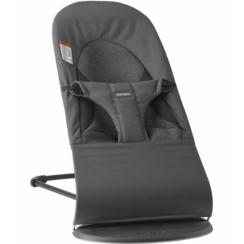 BabyBjorn Bouncer Balance Soft – Dark Gray Frame, Tri-Fabric Dark Gray