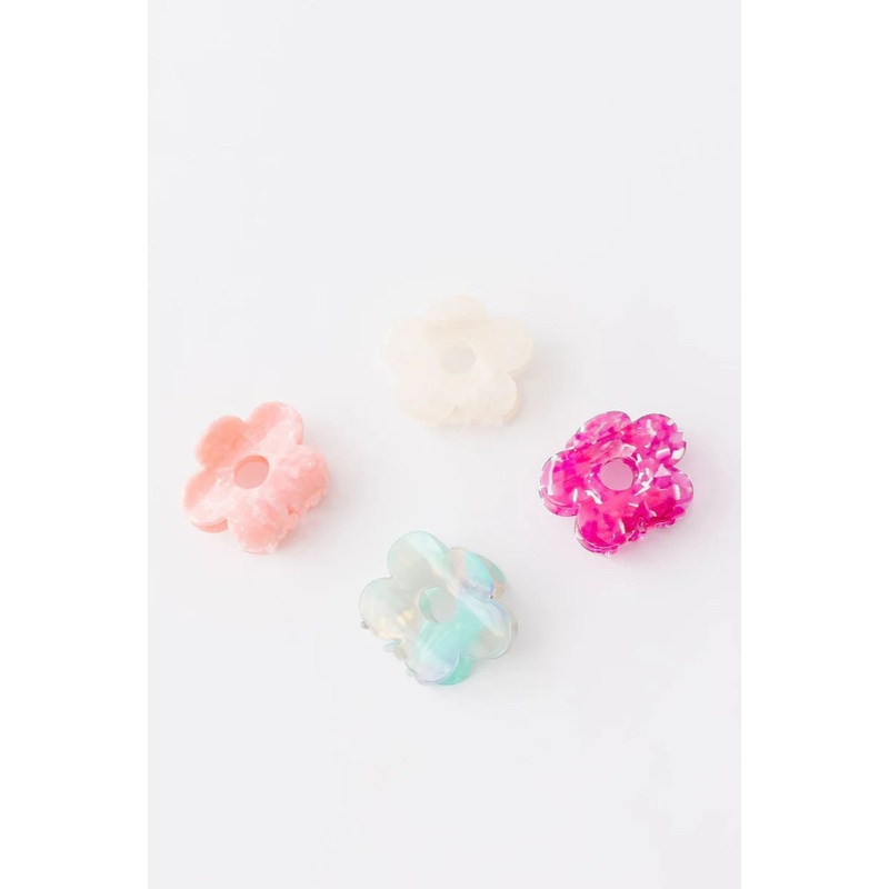 Groovy Flower Claw Clip – Light Pink