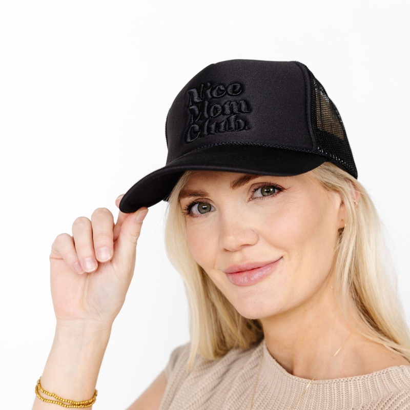 Nice Mom Trucker Hat | Nice Mom Club Black