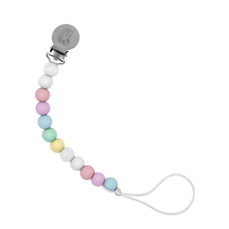 Small Silicone Beads Pacifier Holder Cotton Candy