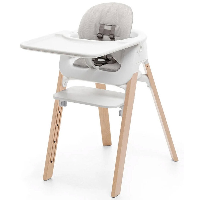 Stokke Steps Complete High Chair – White/Natural/Grey