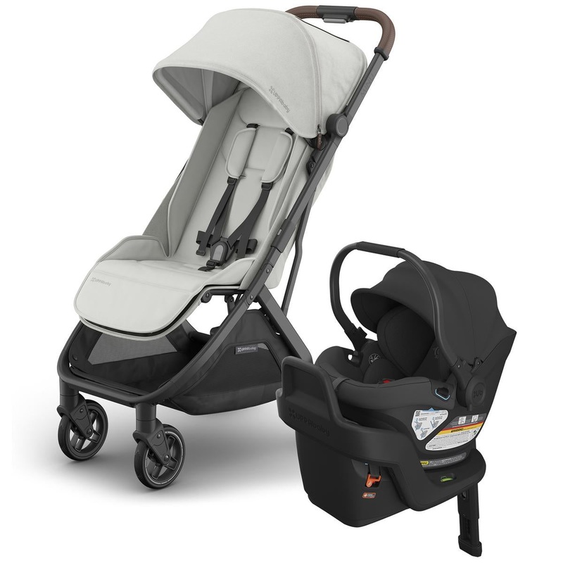 UPPAbaby Minu V3 Compact Stroller + Aria Travel System Bundle – Savannah / Jake