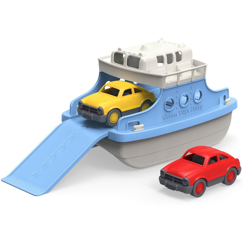 Green Toys Ferry Boat with Mini Cars Bath Toy
