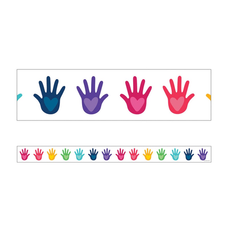 Hands with Hearts Straight Bulletin Board Borders