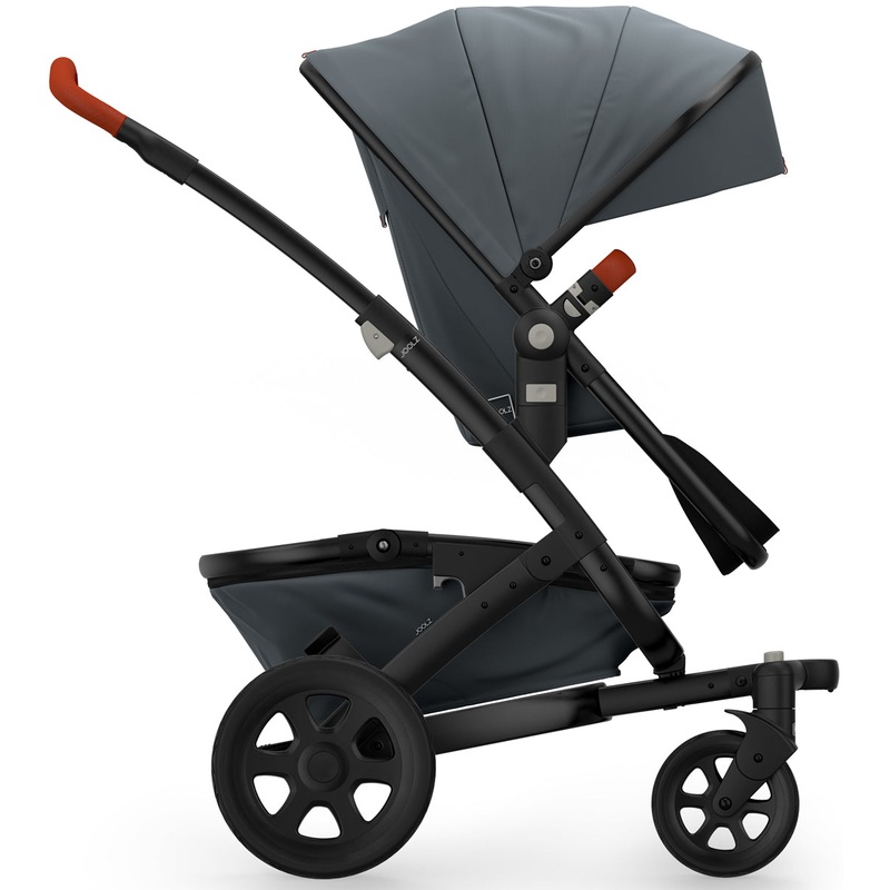 Joolz Geo 2 Tailor Mono Stroller – Black/Grey/Black/Tangerine Tango