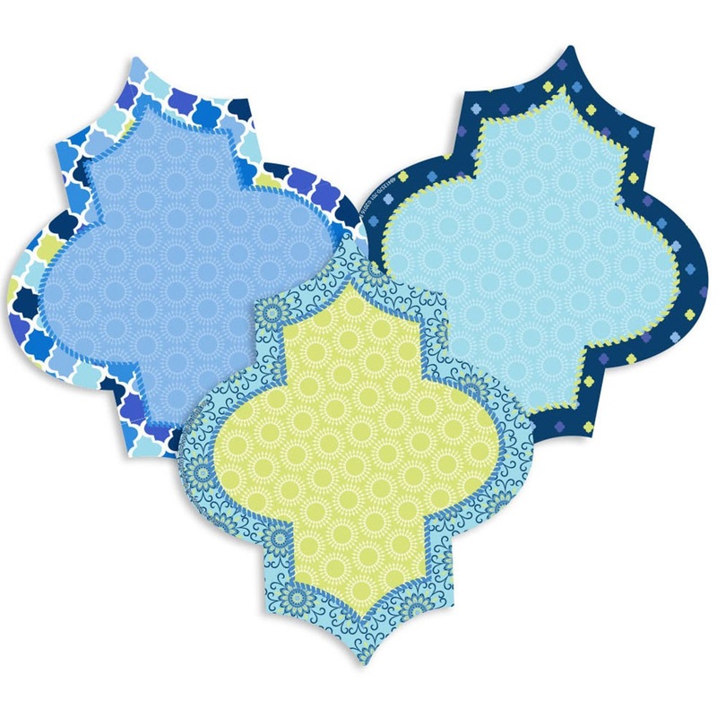 Blue Harmony Assorted Diamonds Paper Cut Outs
