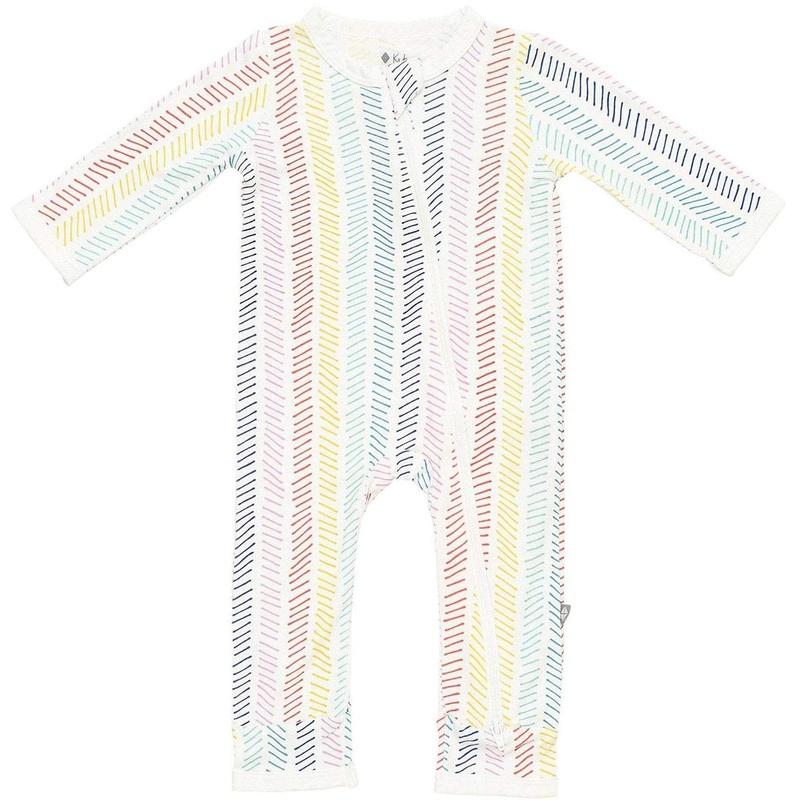 Kyte Baby Printed Zippered Romper – Herringbone (0-3 months)