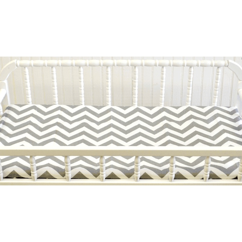 New Arrivals Zig Zag Grey Changing Pad Cover